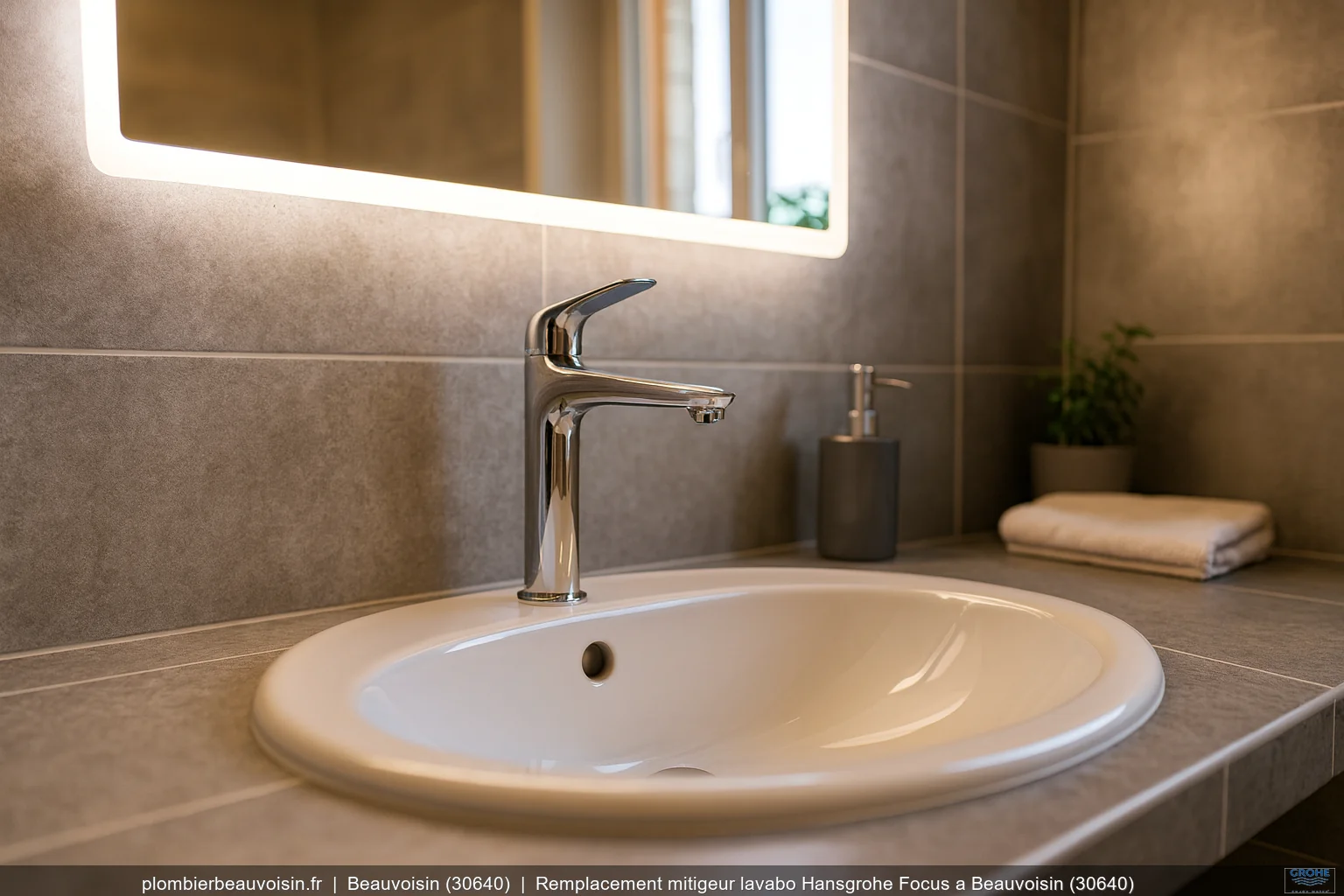 Remplacement mitigeur lavabo Hansgrohe Focus a Beauvoisin (30640)