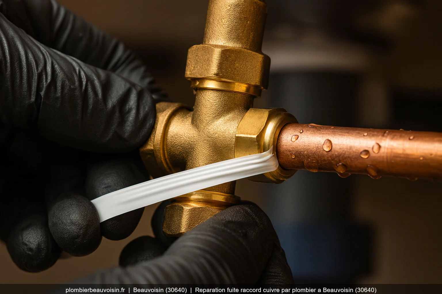 Reparation fuite raccord cuivre par plombier a Beauvoisin (30640)